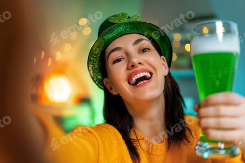 Preview: woman celebrating St. Patrick's Day