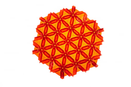 Preview: Red and orange origami craft