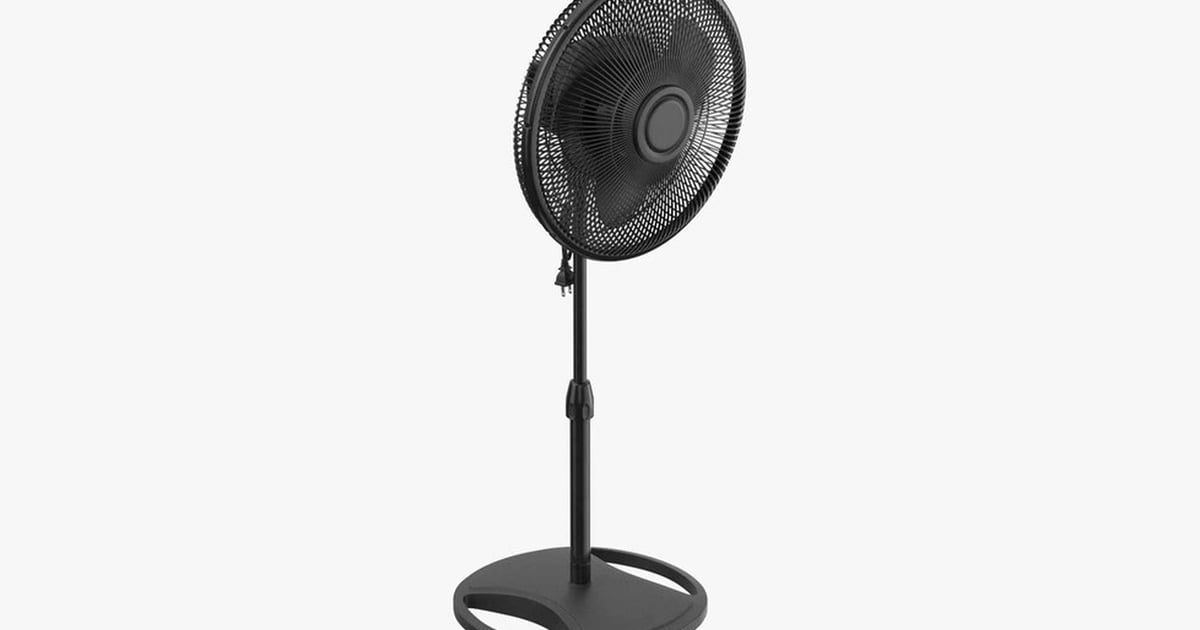 Adjustable Height Pedestal Fan with Protective Mesh 3D, Incl ...