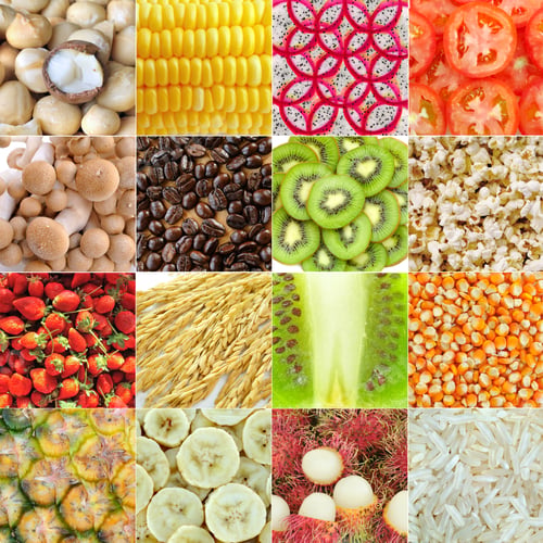 Preview: Macadamia nuts, tomatoes, mushrooms, coffee, corn, dragon fruit,