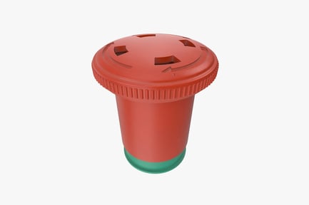 Preview: Red Apparel Button with Rotational Arrow