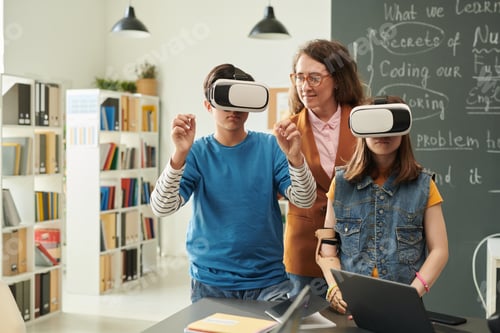 Preview: Two Children using VR in School