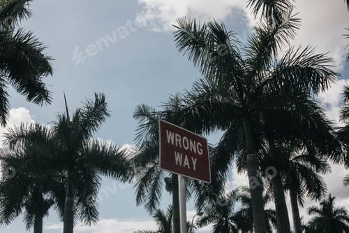 Preview: Street sign - wrong way