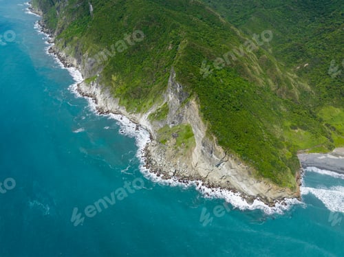 Preview: Beautiful aerial view the mountain island and sea
