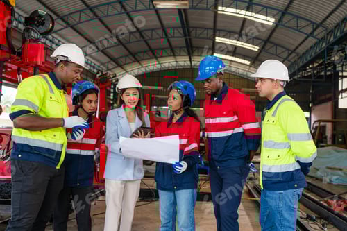 Preview: Chief Engineer and Project Manager Talking and planning optimization of production.