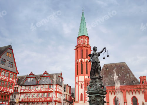 Preview: Frankfurt am Main, Germany - May 5, 2023: beautiful center of German city