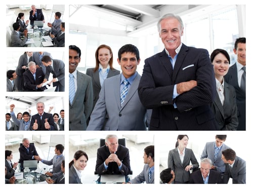 Preview: Collage Of Business People Posing And Working At The Office