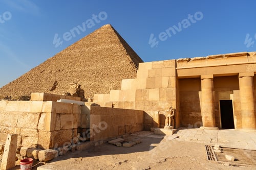 Preview: Exploring ancient pyramids and temples in Giza during the golden hour light
