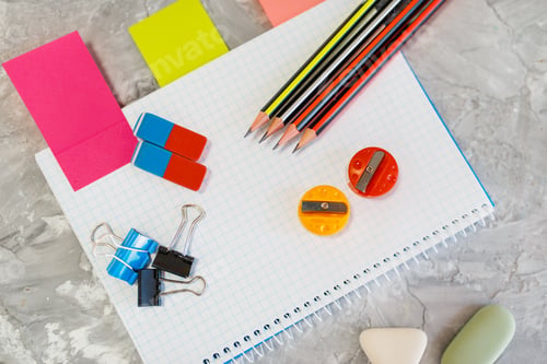 Preview: Office supplies, stationery store concept
