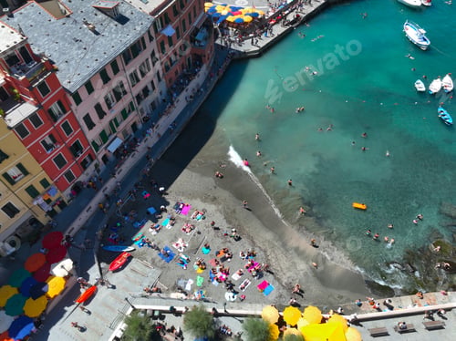 Preview: Manarola Village Cinque Terre Coast Italy. colorful town in Liguria one of five Cinque Terre
