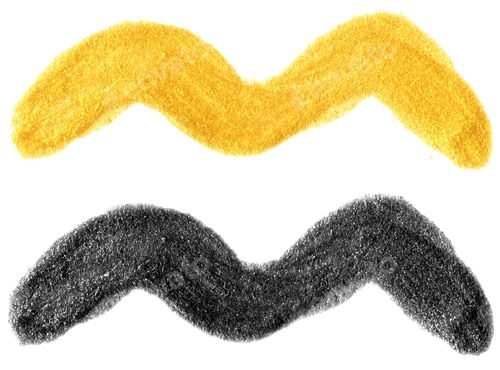 Preview: hand drawn stain smear wave in gold colors