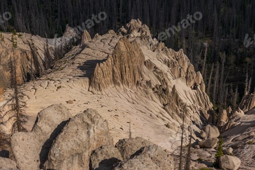 Preview: Geological ash mounds with dramatic lighting