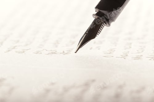 Preview: Fountain Pen on Written Page