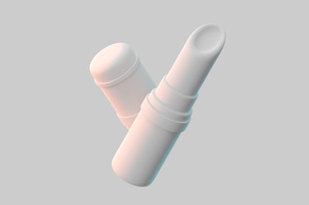 Preview: Lipstick tube with lid open