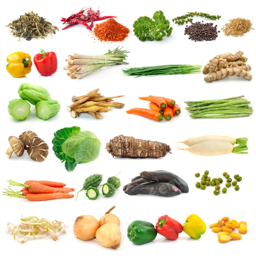 Preview: set of vegetable on white background