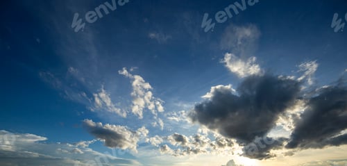Preview: colorful dramatic sky with cloud at sunset