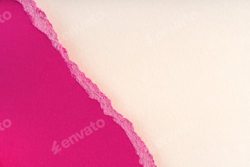 Preview: Ripped pieces of purple paper isolated on white background. Paper piece torn edge. Rip sheet paper