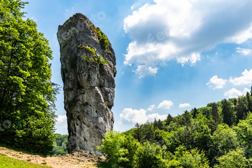 Preview: Hercules Mace, nature rock formation in Ojcowski National Park near Cracow, Poland