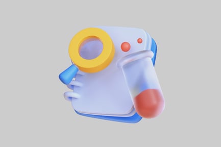 Preview: Cartoon notebook magnifier science equipment