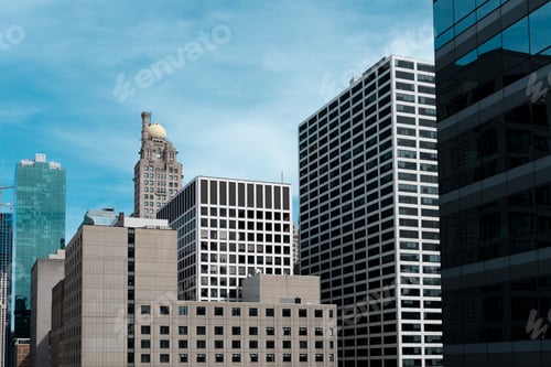 Preview: Big Tall Buildings On A Streets Of Chicago