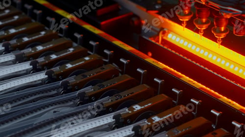 Preview: High speed machine for pick and test electronic chips. Creative. Manufacture of electronic chips.