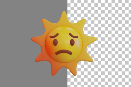 Preview: Sun Cry Emoji 3D Icon