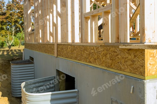 Preview: Basement renovation of installing for basement faux rock windows well