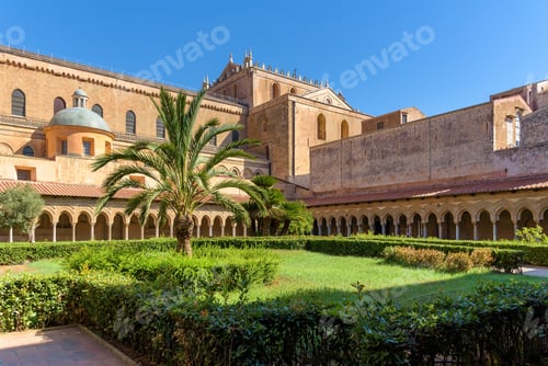 Preview: Cloister courtyard at the Monreale Abbey
