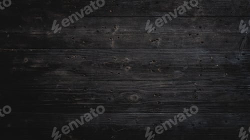 Preview: Rustic, dark wood surface aged texture showcases intricate grain patterns. Charred and weathered