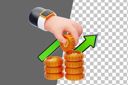 Visualização: Ícone 3D do Staking Reward
