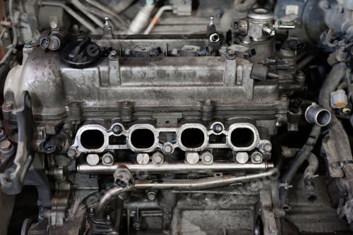 Preview: Repairing intake and exhaust valve of the car engine.