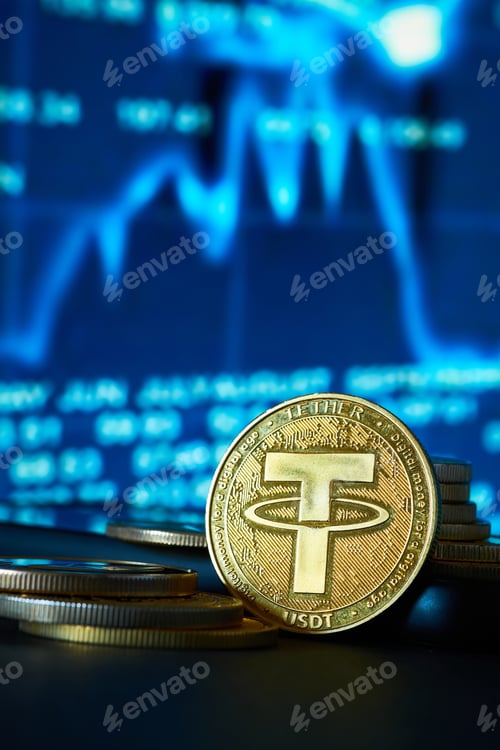 Preview: Pile of Tether Cryptocurrencies