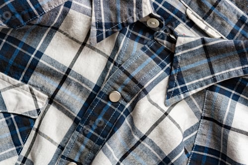 Preview: close up detail pattern of checkered men’s shirt