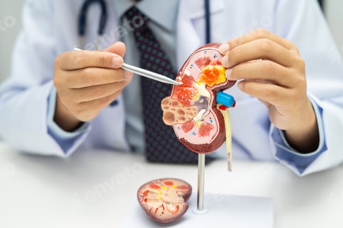 Preview: Kidney disease, Chronic kidney disease ckd, Doctor hold human model