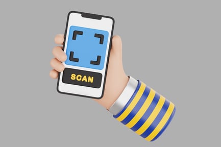 Preview: Hand Holding Mobile Scan Payment