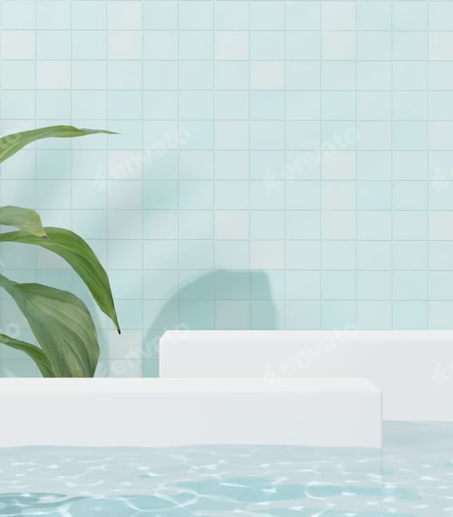 Preview: Illustration of cosmetic background for product presentation