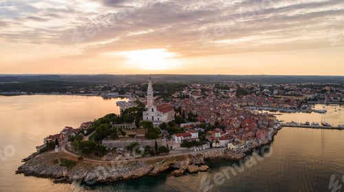 Preview: Aerial view of a Rovinj, Croatia