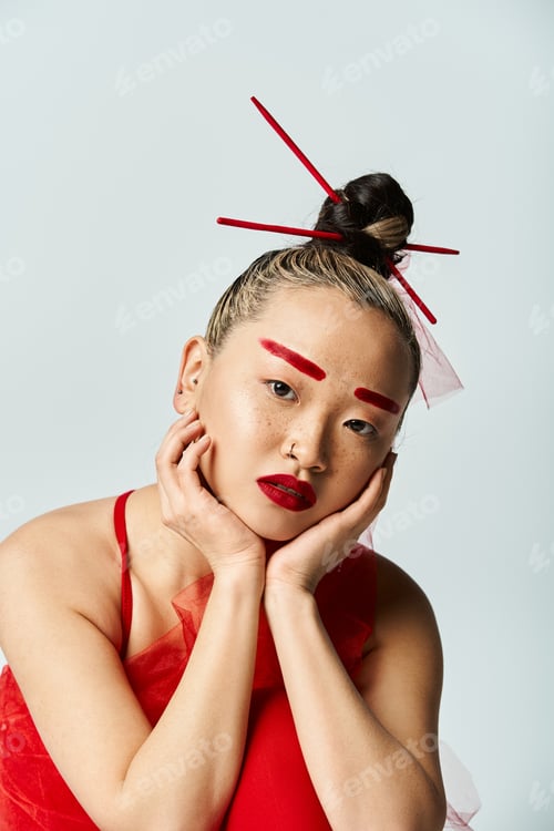 Preview: Enigmatic Beauty in Scarlet