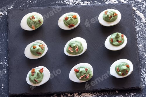 Preview: Spinach deviled eggs