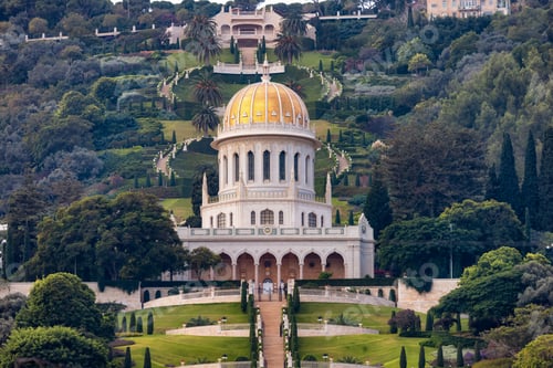 Preview: Bahai Gardens in Haifa, Israel. Tourist Attraction