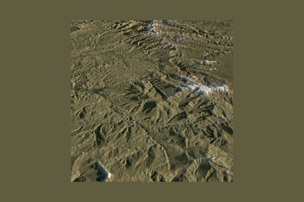 Preview: Aerial view of cracked desert terrain