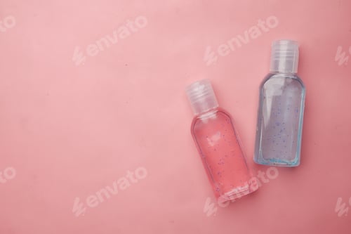 Preview: hand wash liquid in a container on pink backgroud