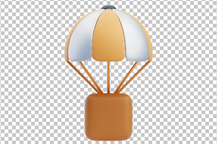 Preview: Parachuting 3D Icon