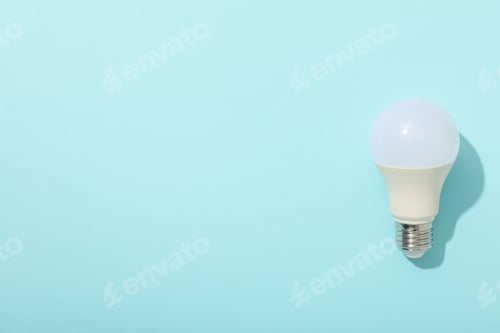 Preview: A light bulb on a blue background