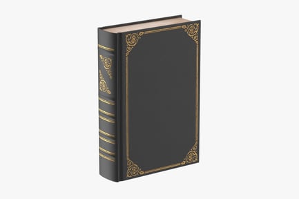 Preview: Ornate Book - Classic Black with Gold Detailing