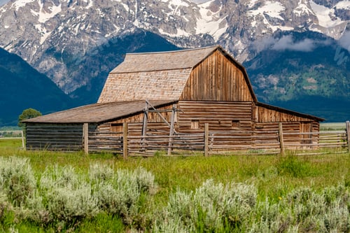 Preview: Old barn in Grand Teton Mountains