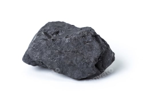 Preview: Natural wood charcoal Isolated on white