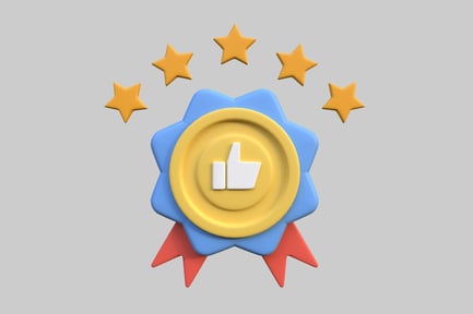 Preview: Premium rating badge with stars
