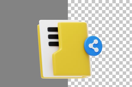 Preview: Document Sharing 3D Icon