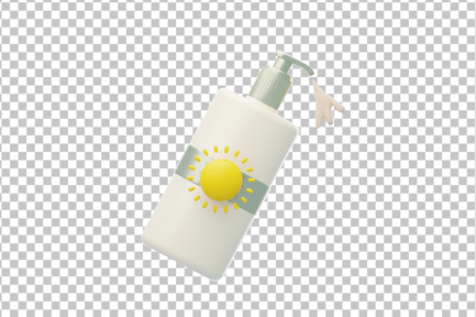 Preview: Bottle Sunscreen 3D Icon